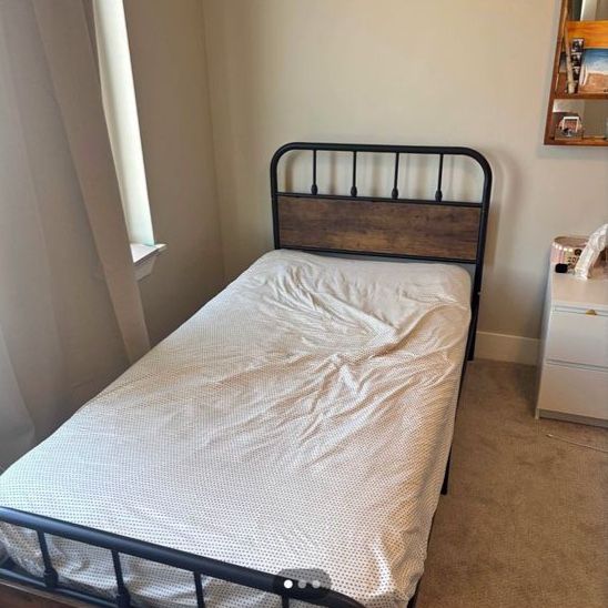 Twin mattress and frame