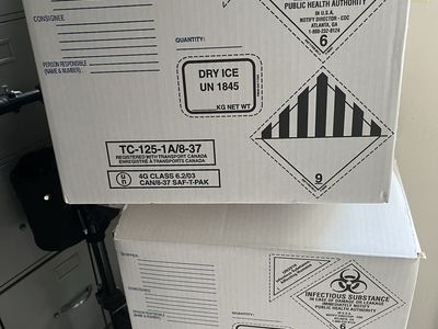 SAF-T-PAK TC-125-1A/8-37 Infectious Substance Shipping 2 new Boxes. Dry Ice Compatible. Good to ship meat, camping for 5-7 days.