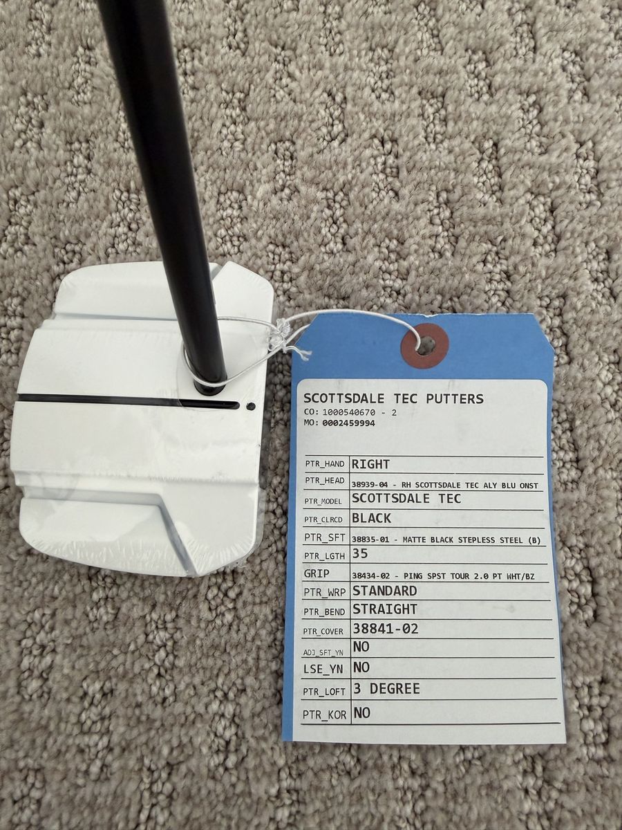 Ping Scottsdale TEC Ally Blue Onset Putter - 35" Right-Handed, New in Plastic with Headcover