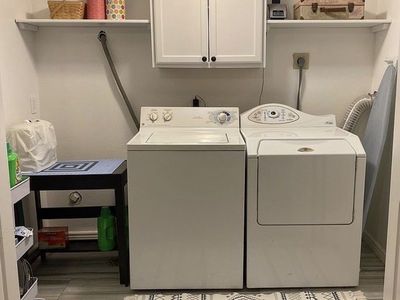 Laundry cupboard and two shelves