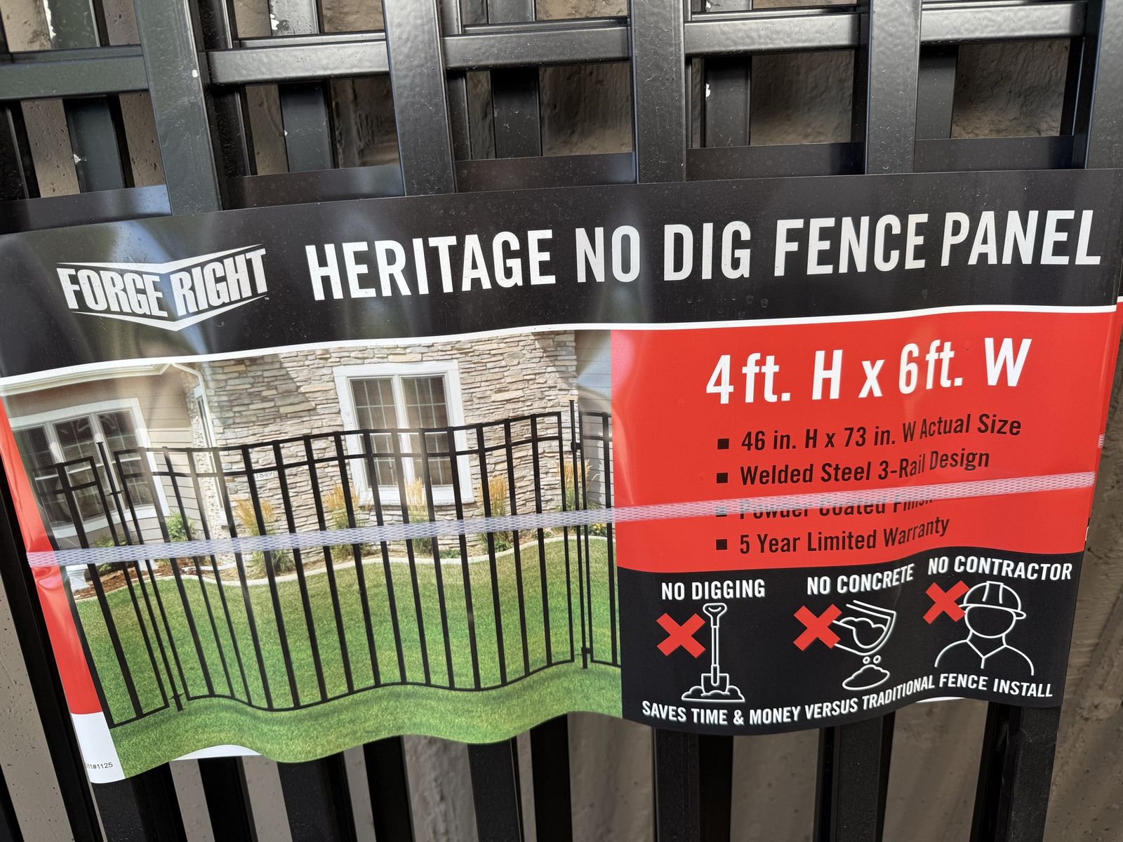 25 Heritage No Dig Fence Panels