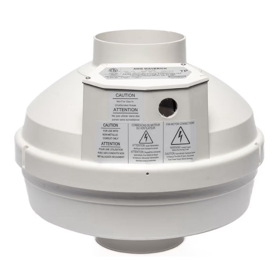 4in Festa AMG Maverick Radon Fan W/adapter & Cord