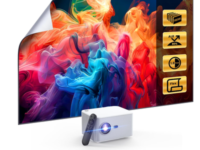 New in box Projector and Fresnel 85% ALR Screen