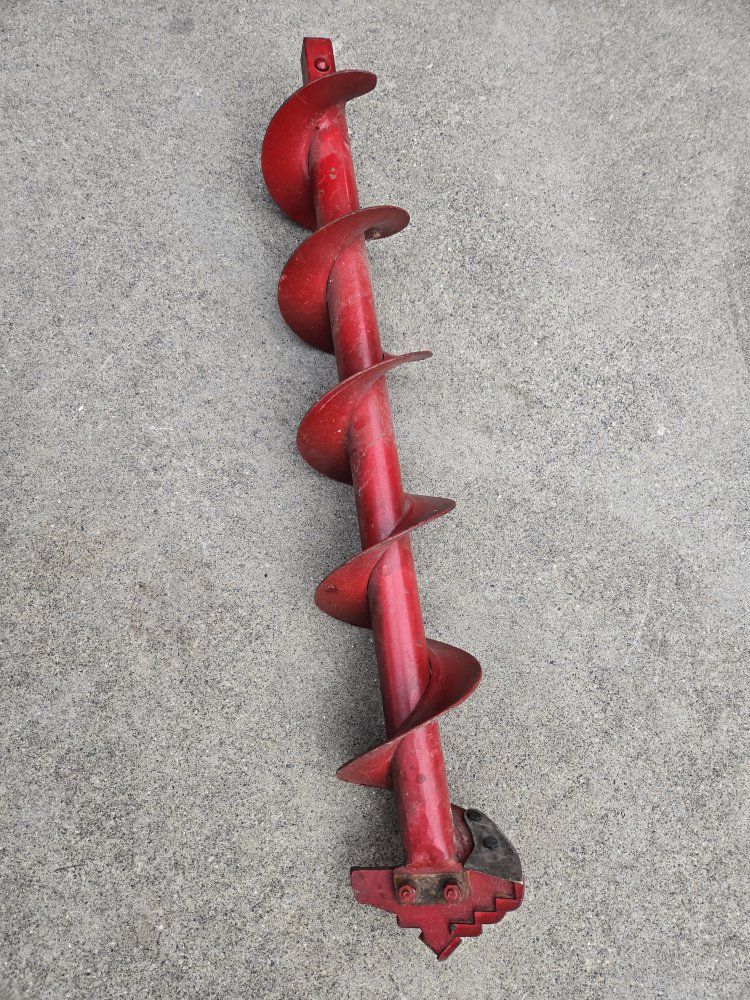 6" Red Earth Auger Bit Drill Attachment Heavy Duty