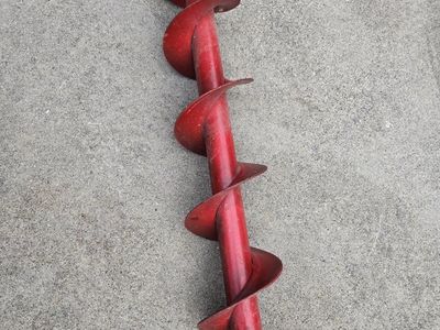 6" Red Earth Auger Bit Drill Attachment Heavy Duty