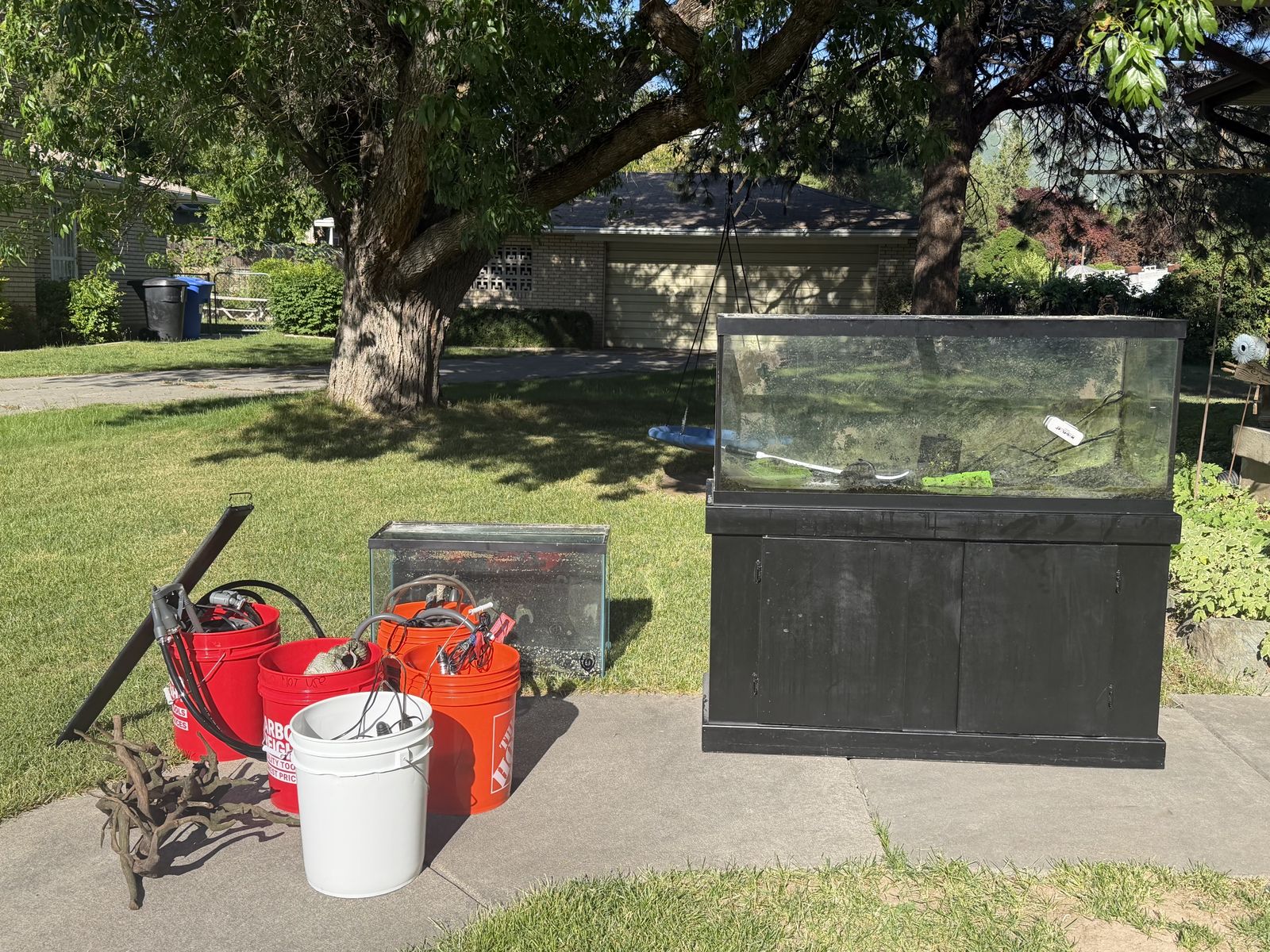 75 Gal & 35 Gal freshwater fish tanks with accessories
