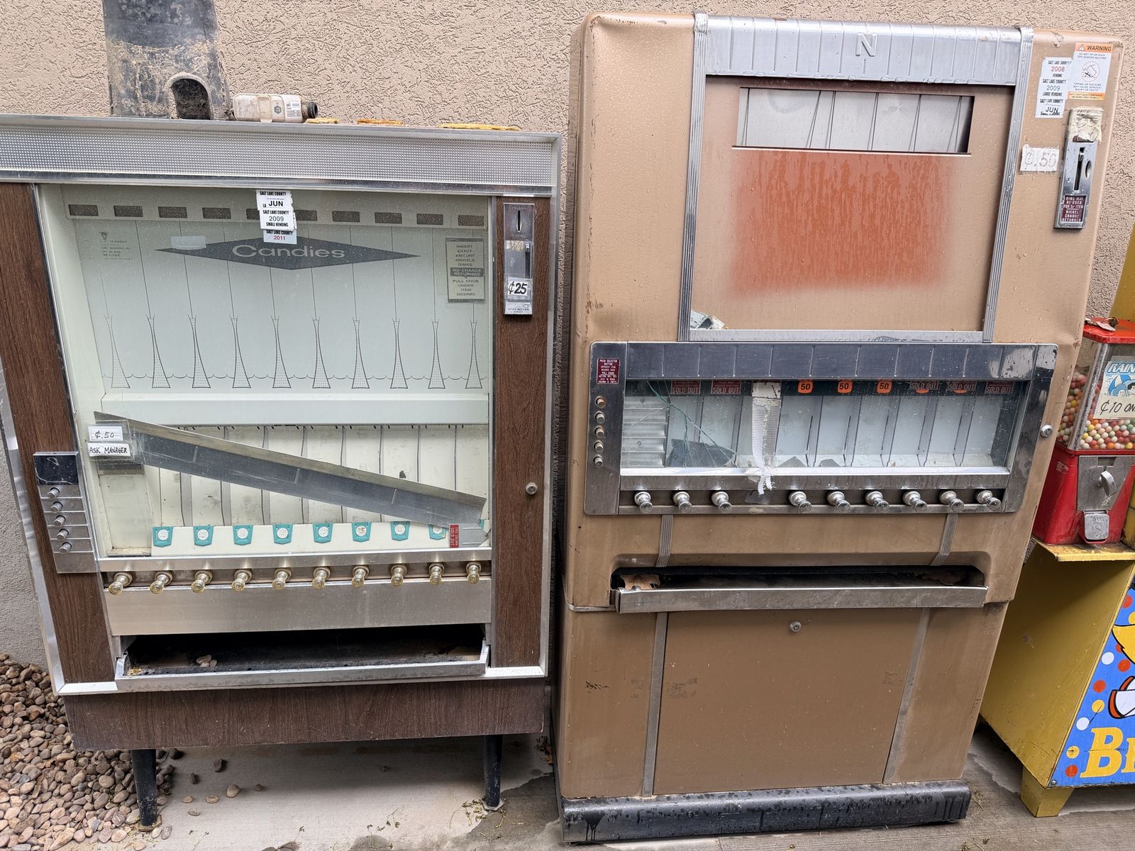 Vintage vending machines