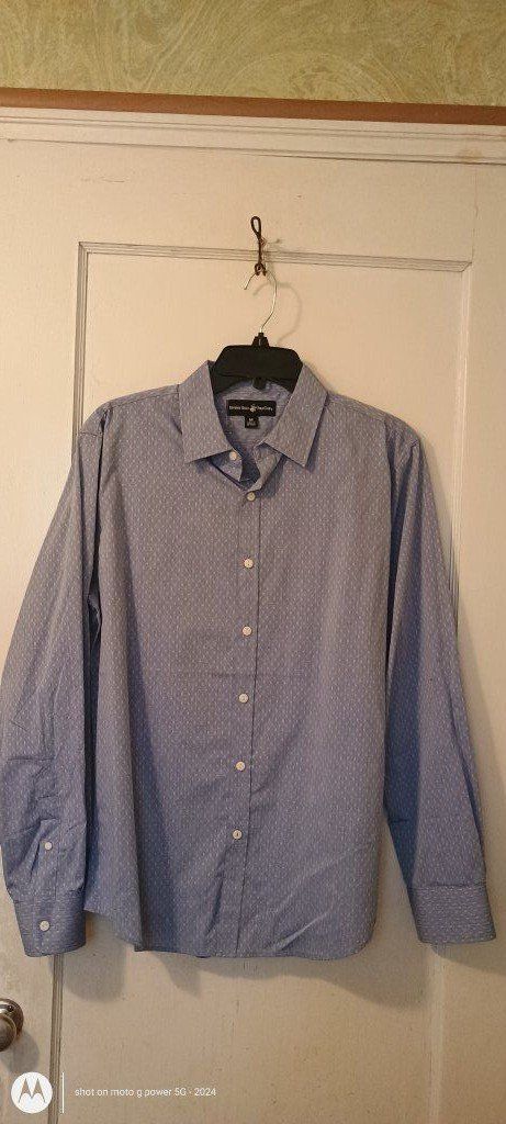 Beverly hills polo light blue men's dress shirt