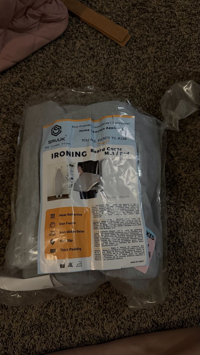 SAVUK Ironing Board Cover & Pad - Heat Reflective, Non-Slip, Thick Padding, Iron Faster