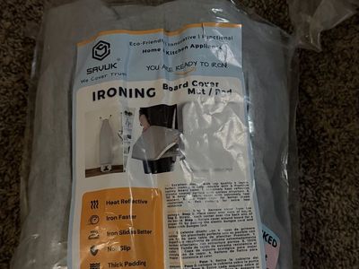SAVUK Ironing Board Cover & Pad - Heat Reflective, Non-Slip, Thick Padding, Iron Faster