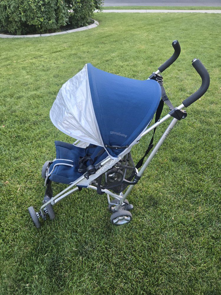 UPPAbaby G-LUXE Stroller - Compact, Lightweight Umbrella Stroller, Blue/Silver