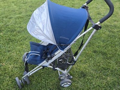 UPPAbaby G-LUXE Stroller - Compact, Lightweight Umbrella Stroller, Blue/Silver