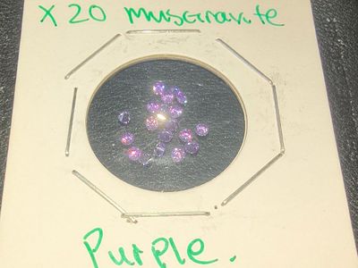 Lot of 20 Purple Musgravite Loose Gemstones in Protective Flip Holder