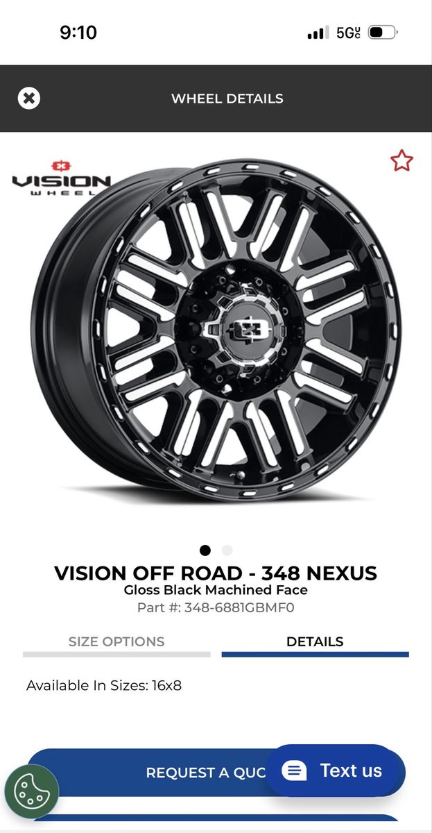 16” wheels