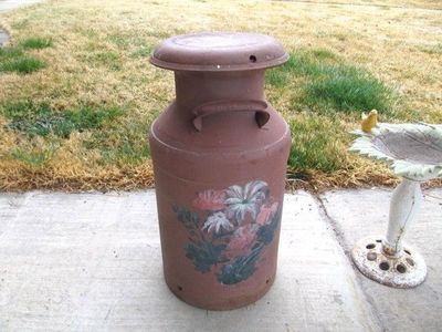 Painted milk jug