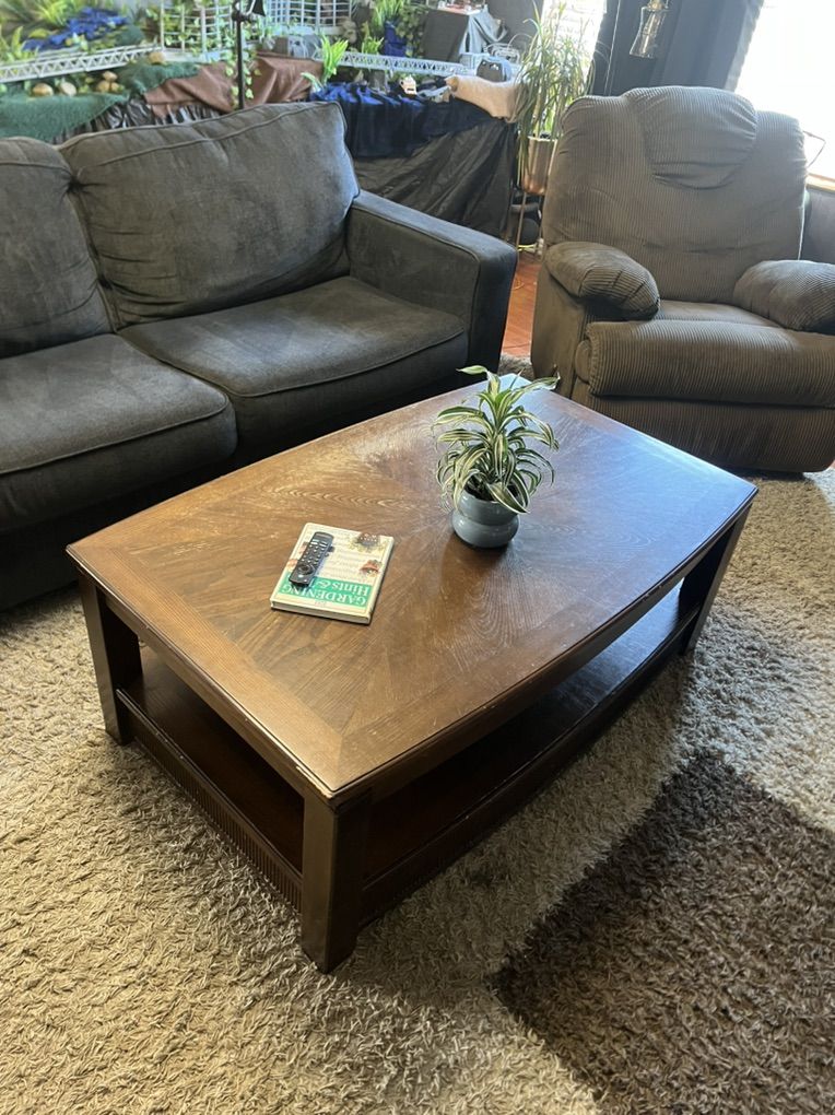 Living RmSet (Couch, Recliner , Table , Dresser)