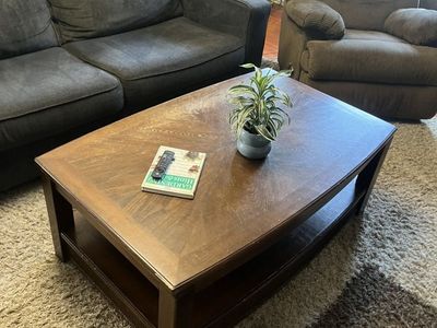 Living RmSet (Couch, Recliner , Table , Dresser)