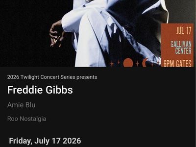 Four Freddie Gibbs Concert Tickets- The Gallivan Center - July 17, 2026 - General Admission