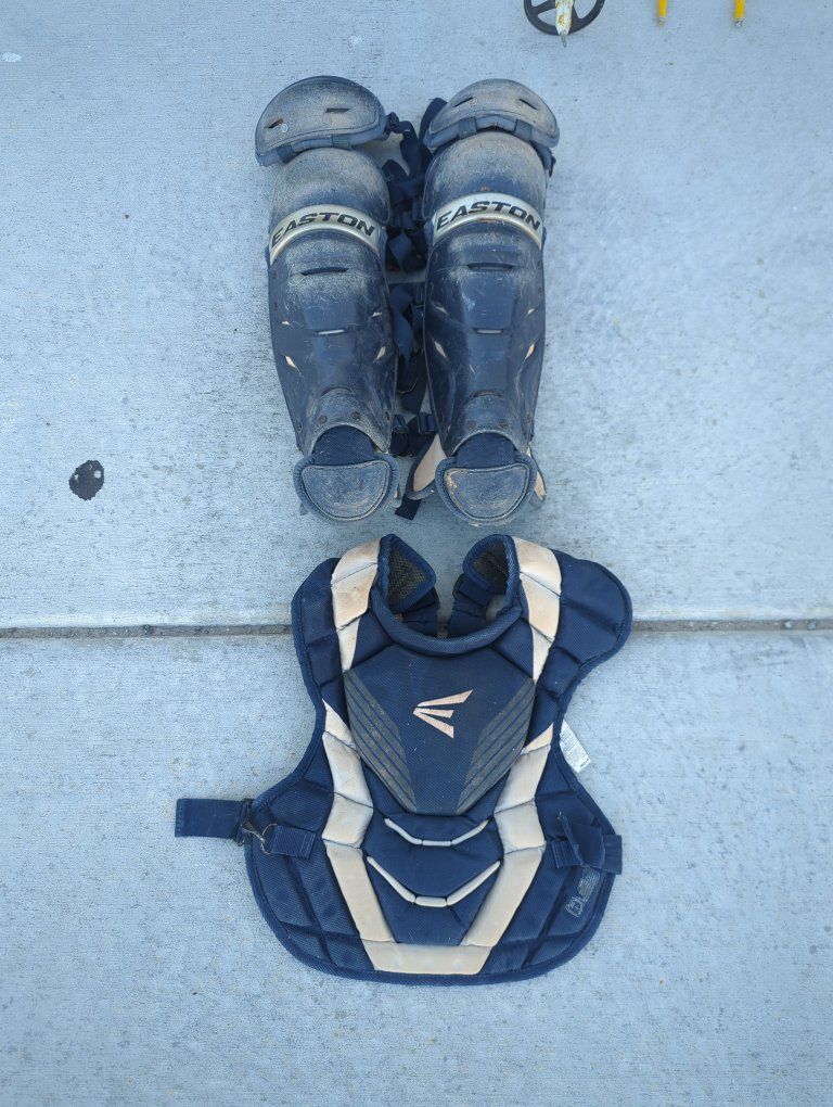 Youth Easton Catchers Gear Set Chest Protector and Leg Guards