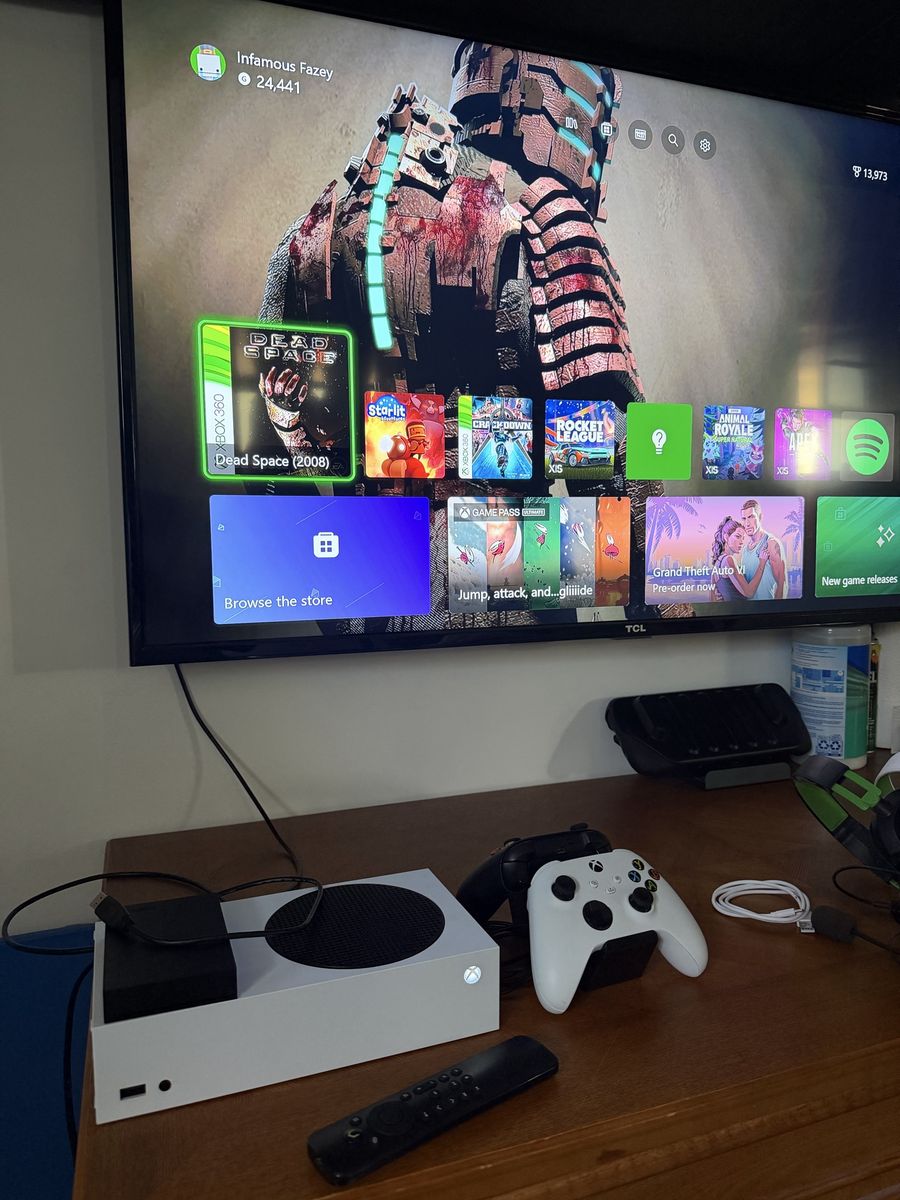 Microsoft Xbox Series S 512GB Console with Seagate 4TB External Drive 2 Controllers 2 Headsets Xbox Remote Etc.