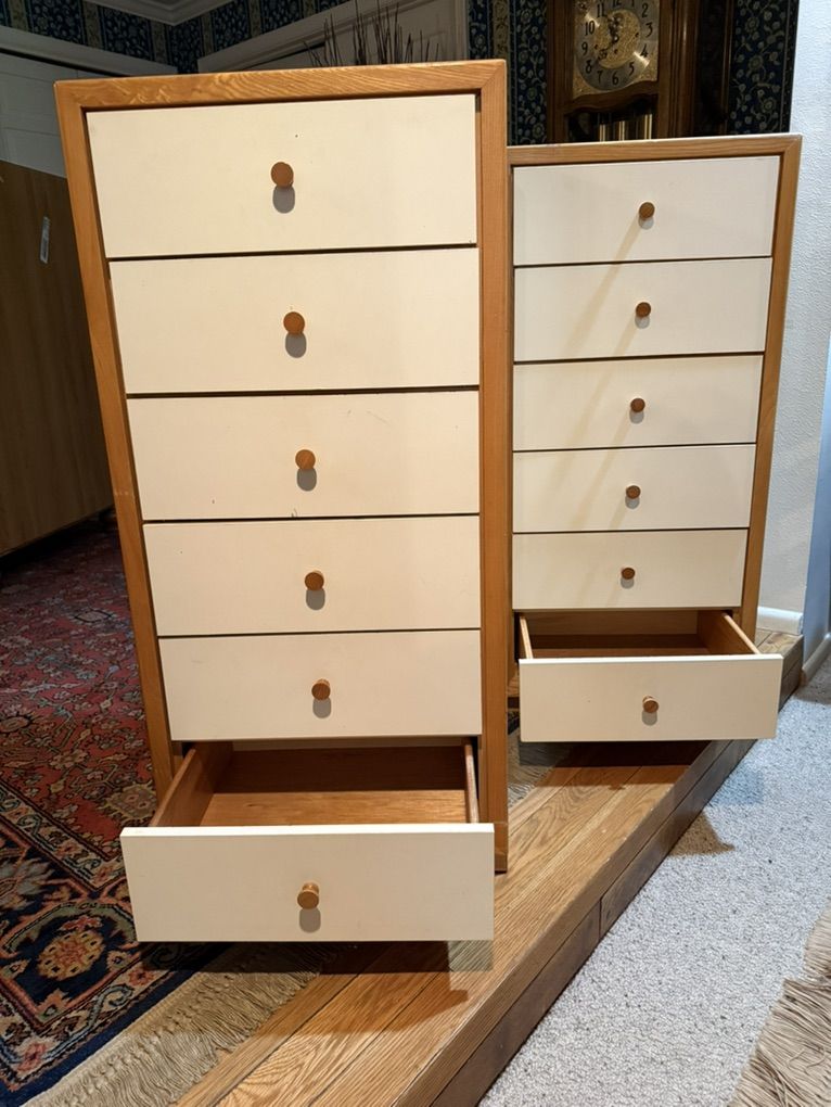 Dressers w/ Matching Twin or Bunk Beds & Bedding
