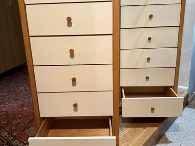 Dressers w/ Matching Twin or Bunk Beds & Bedding