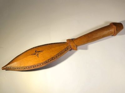 Pacific Aboriginal Native Hand-carved Wood “War Club”