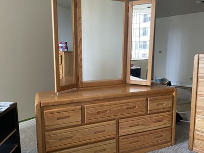 Dresser and Television set