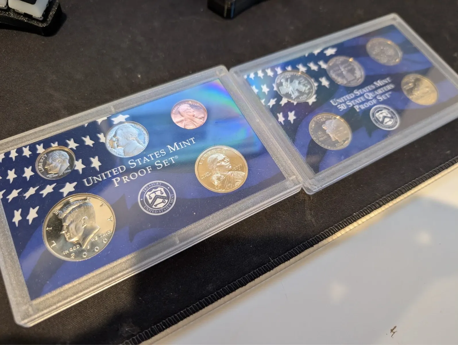 2000-S US Mint Proof Set 10 Coin Set 50 States Quarters Collectible