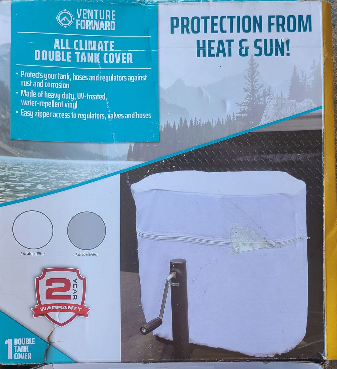 Rv double tank cover