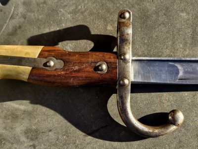 Antique French M1874 Gras Sword Bayonet & Scabbard