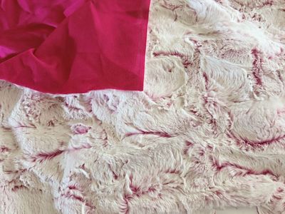 Frosted Carnation Pink Faux Fur Fabric 36" x WOF
