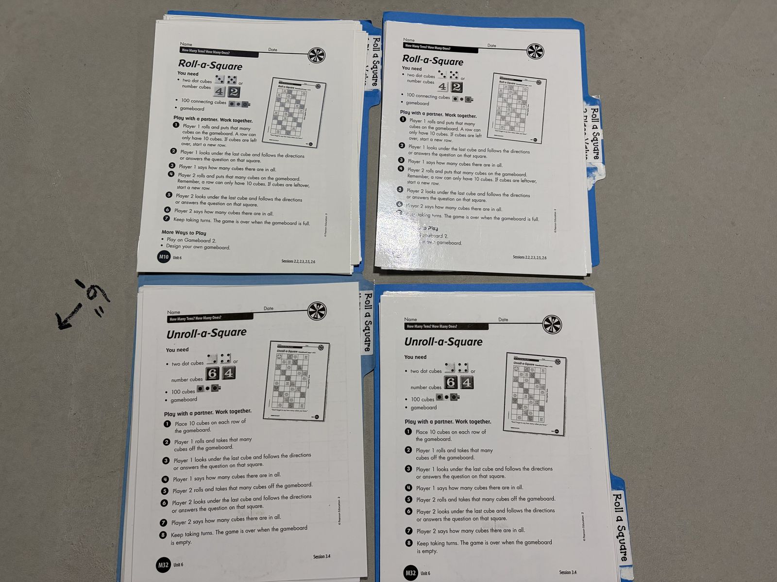Roll a Cube Math Place Value Game