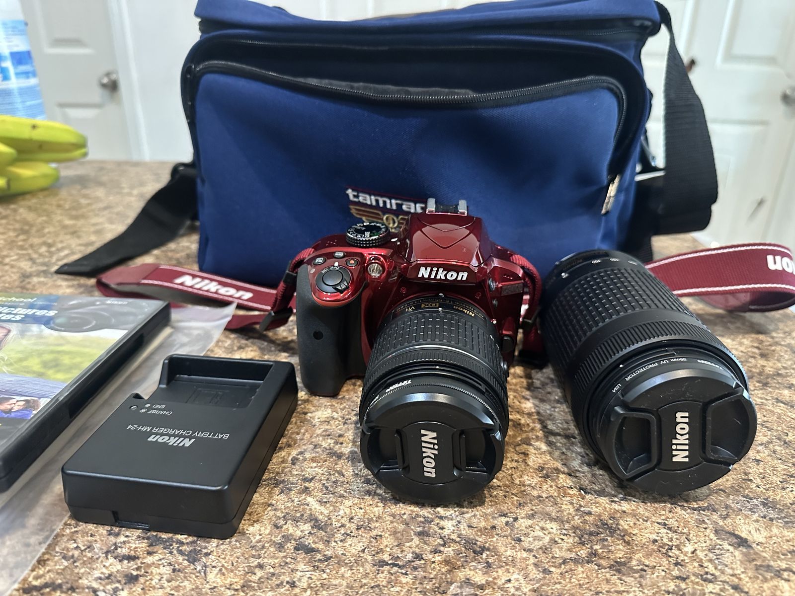 Nikon D3400 Camera, 2 LensEs, 143 Shutter Counts