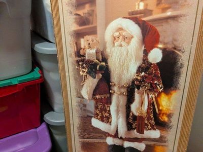 Grandeur Noel Collector's Edition 33" Santa Claus Figure with Porcelain Face & Hands