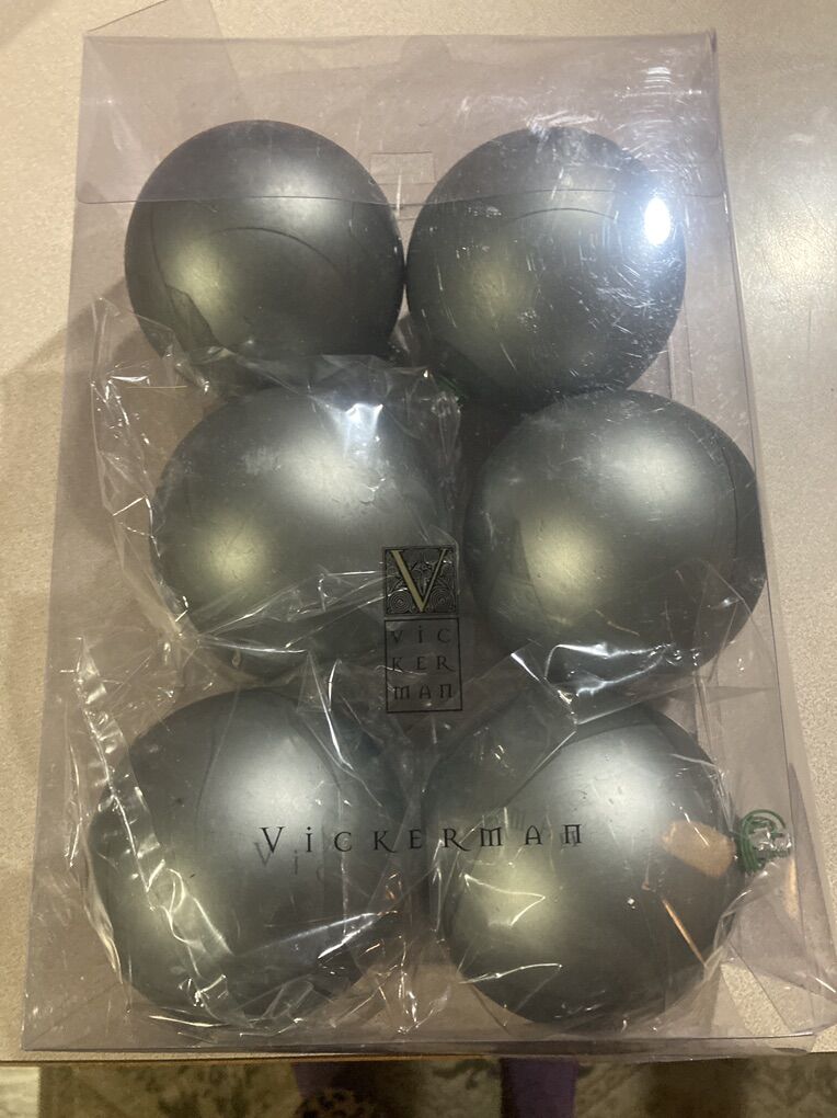 Silver Matte Christmas Ornaments Vickerman