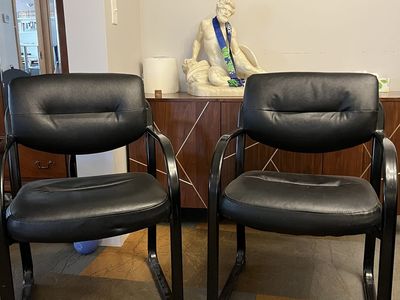 Black chair with arms