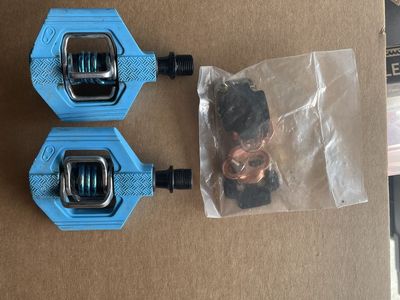 Crank Brothers Candy pedals with new cleats.