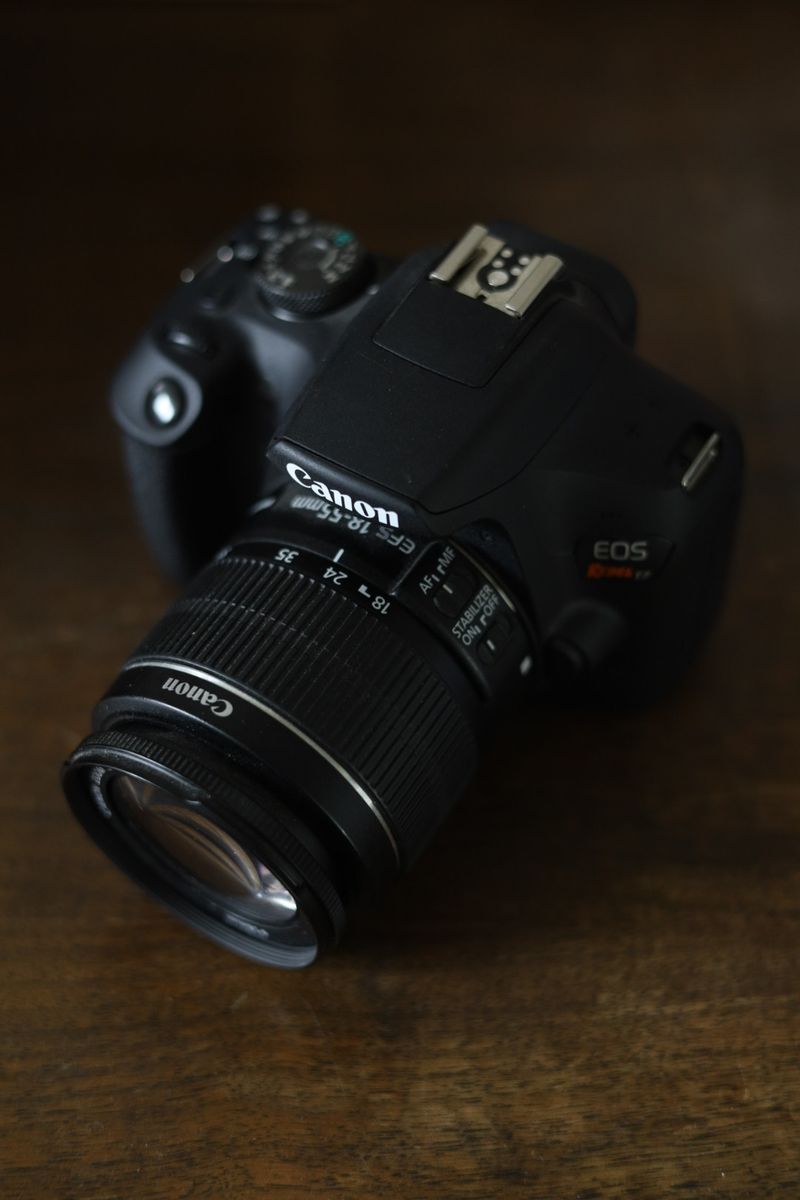 Canon Rebel EOS T7 DSLR camera for beginners