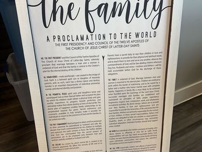The Family Proclamation Hanging Wall DeCor