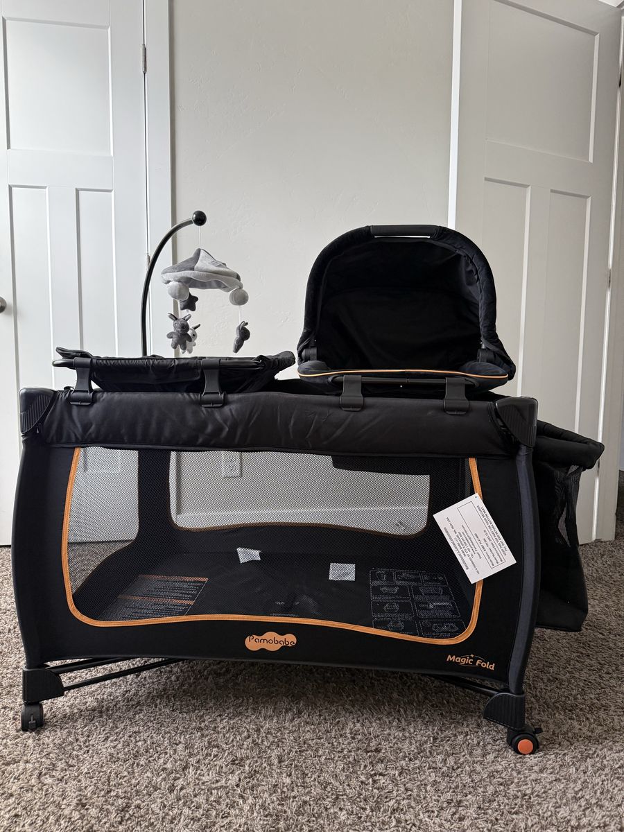 Pamo Babe 6 in 1 Baby Pack and Play with Bassinet