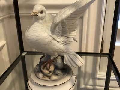 White Dove Porcelain Ceramic Bird Figurine