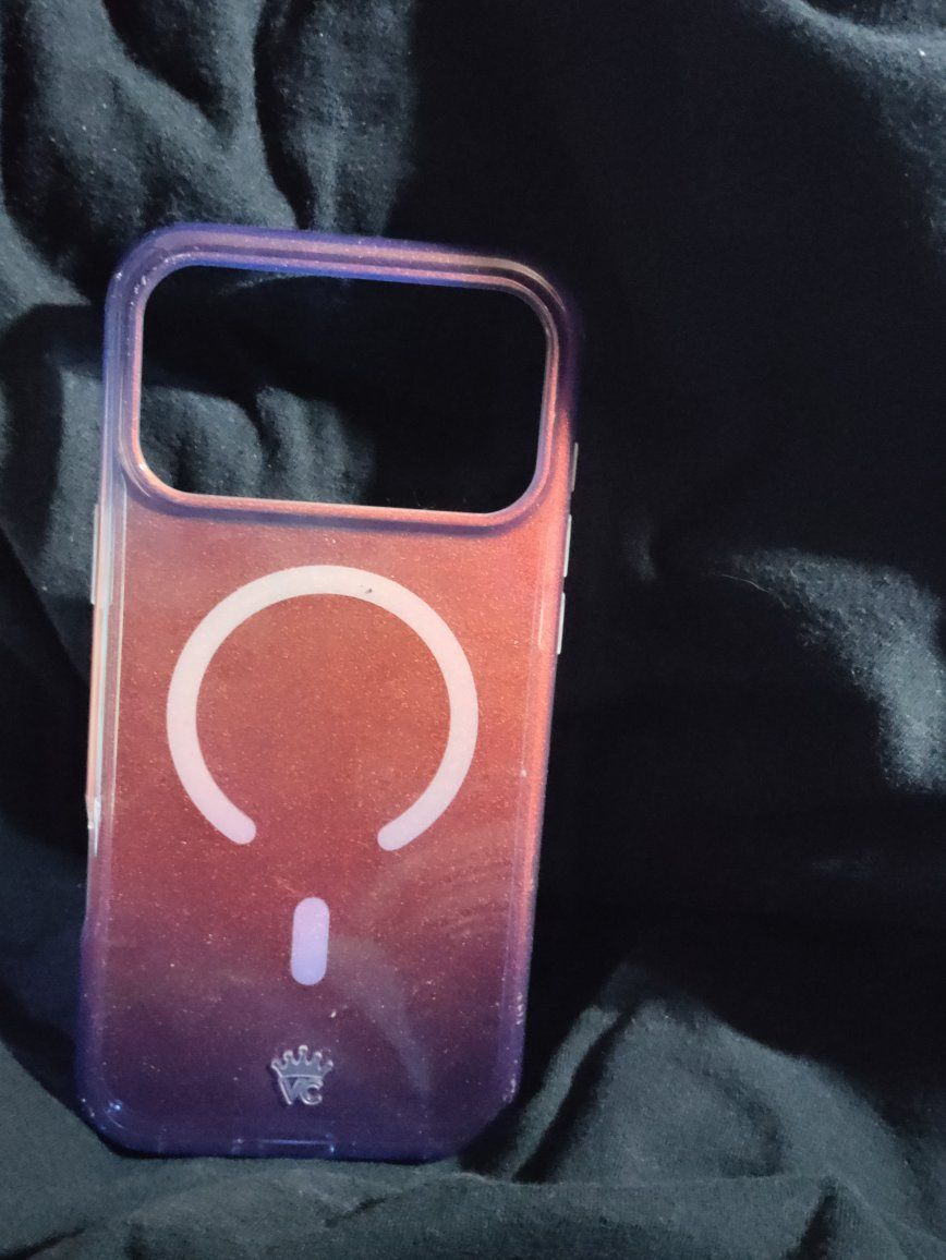Velvet Caviar iPhone MagSafe Case - Ombre Purple to Orange Glitter - iPhone 14 Pro Max
