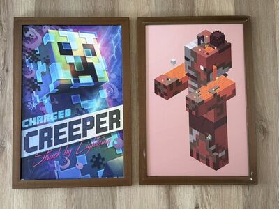 Minecraft Framed Wallart - Set of 2