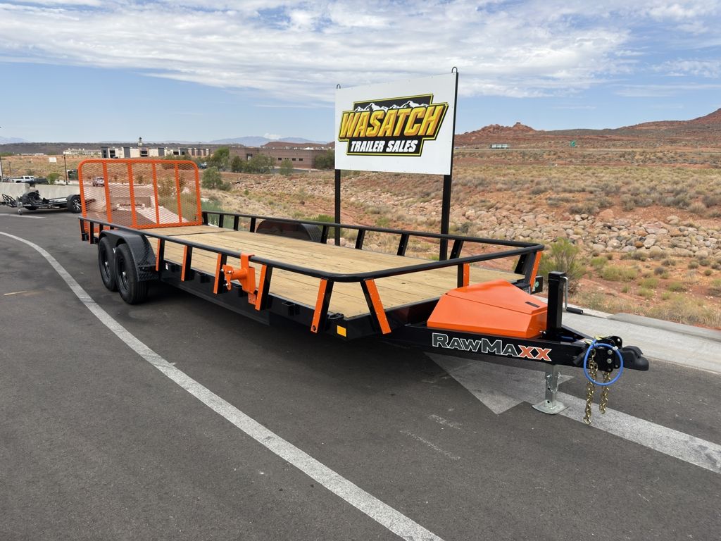 2027 RawMaxx Jet Black 7X24 UTX 10K ATV Utility Trailer