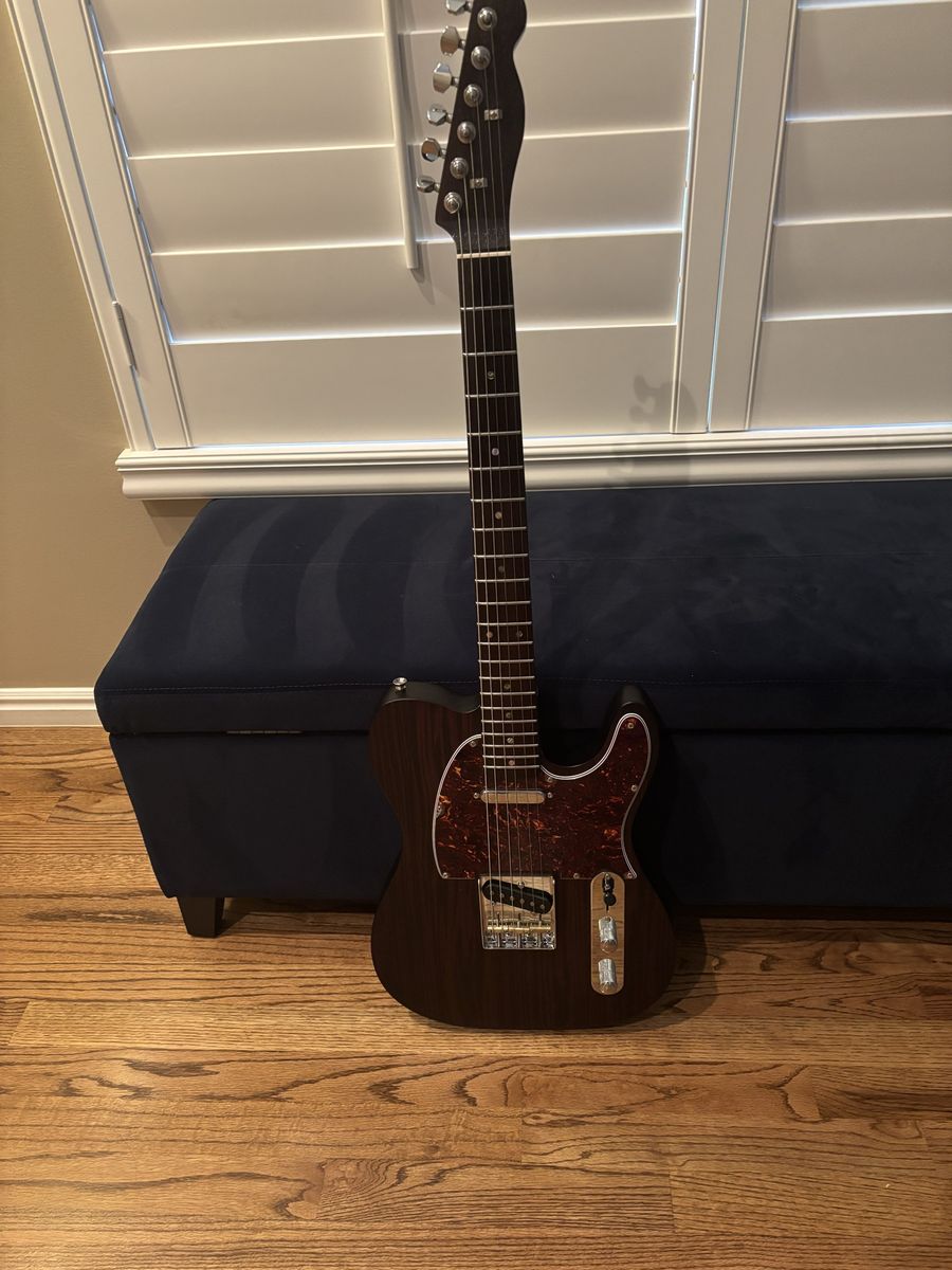 “T" Style Partscaster Electric Guitar - Rosewood Body & Tortoise Pickguard