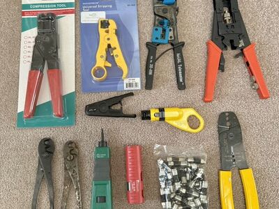 Data Wire Phone Cable Coax Pliers Tool Lot
