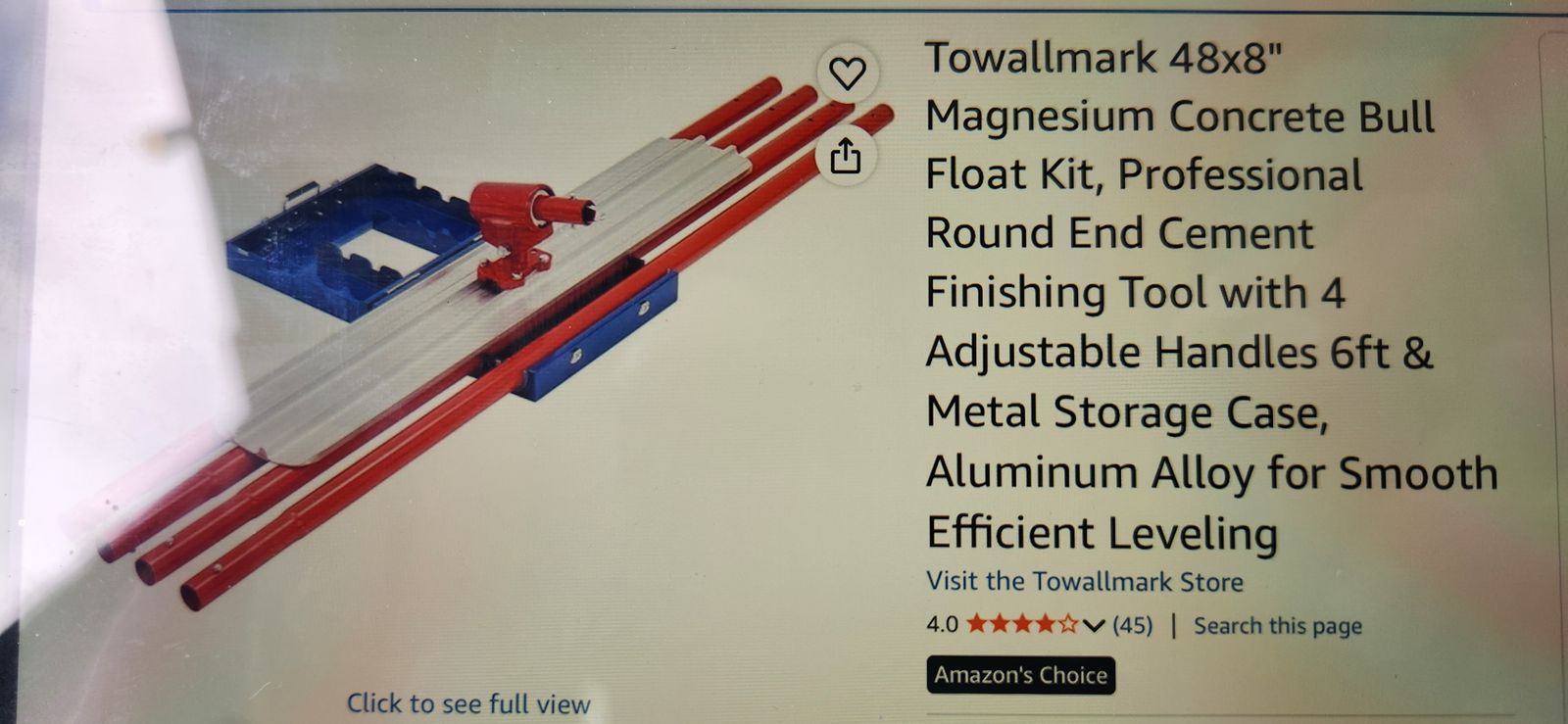 Concrete tools