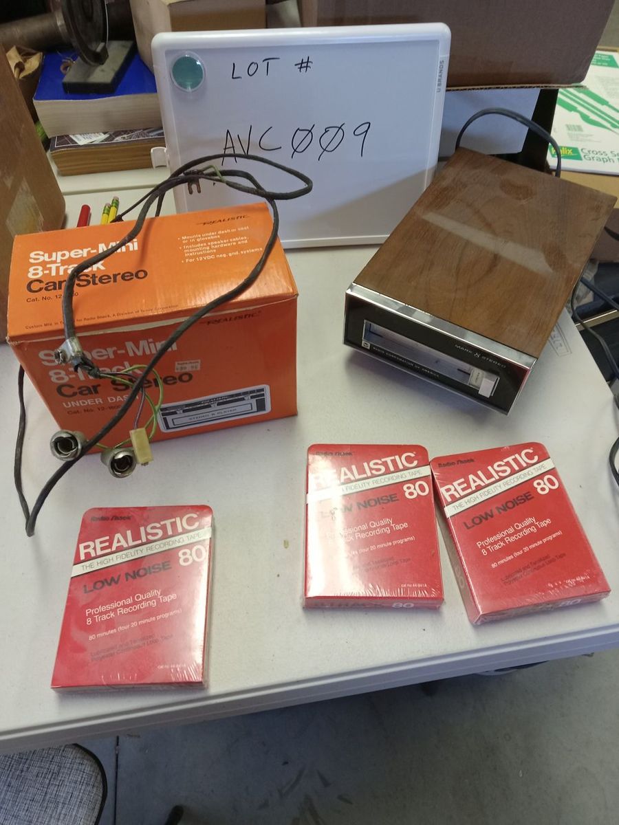 Super mini 8-track car stereo & Blank tapes