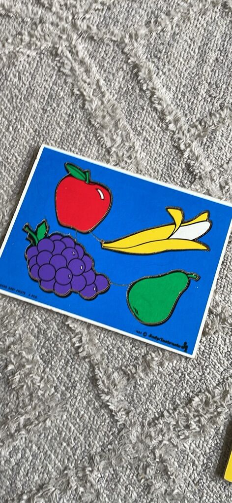 Judy Instructo Wooden Puzzle fruits Vintage 1984